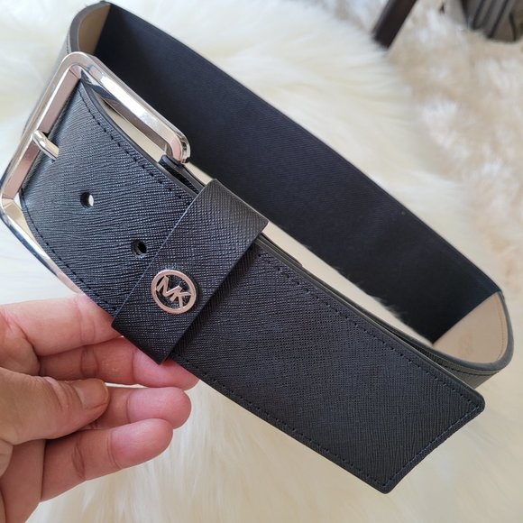 Michael Kors Womens Thick Elasticized Belt Sz S/M Black main image 13
